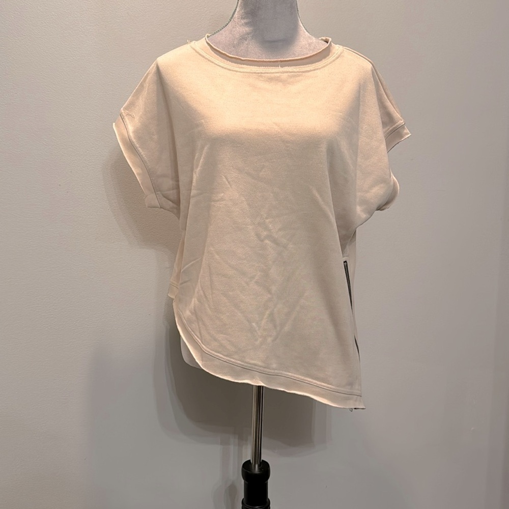 Bear Dance tan distressed sleeveless sweatshirts NWT M